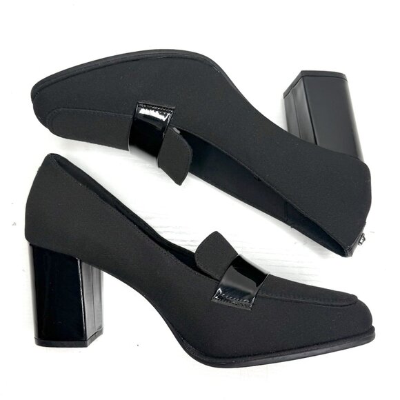 Anne Klein Iflex Telepathy Knit Stretch Square Moc Toe Loafer Teo Pump Womens 9 - Picture 4 of 9